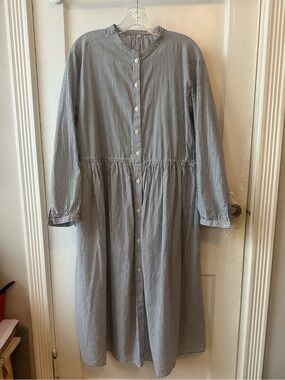 MUJI gathered shirt dress, Medium